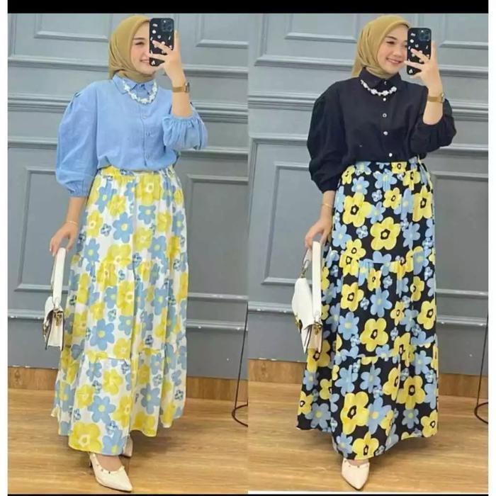 SETROK MOTIF KEMEJA RAYON CRINKLE LD110 ONESET HIJAB MUSLIM/REMAJA ORI