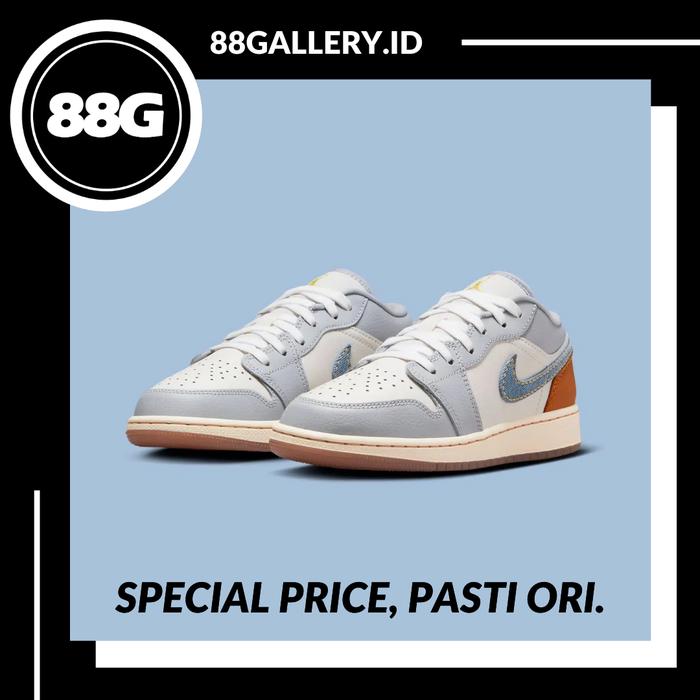 Air Jordan 1 Low Denim Swoosh 100% Original
