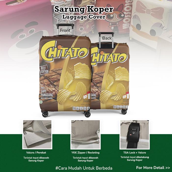 Sarung Koper Chitato Snack Potato Chips Sapi Panggang   - Sarung Koper / Pelindung