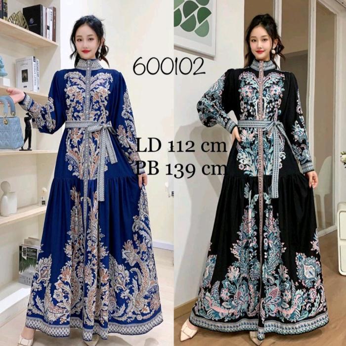 Dress gamis Import Premium.Bahan Katun Silk Lengan Panjang nath6