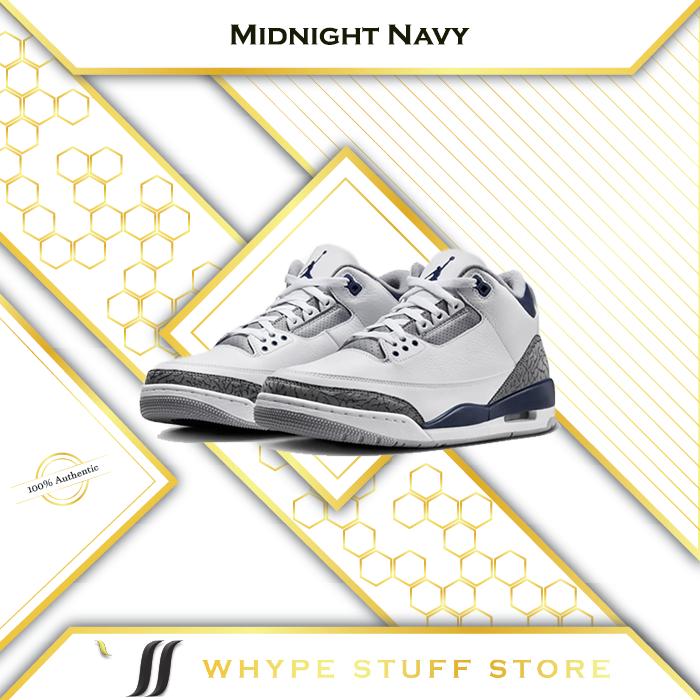 Air Jordan 3 Retro Midnight Navy - CT8532-140 - 100% Original