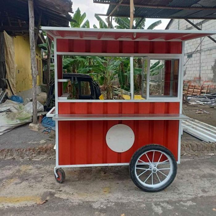 Gerobak es teh gerobak siomay goreng batagor gerobak kentang goreng