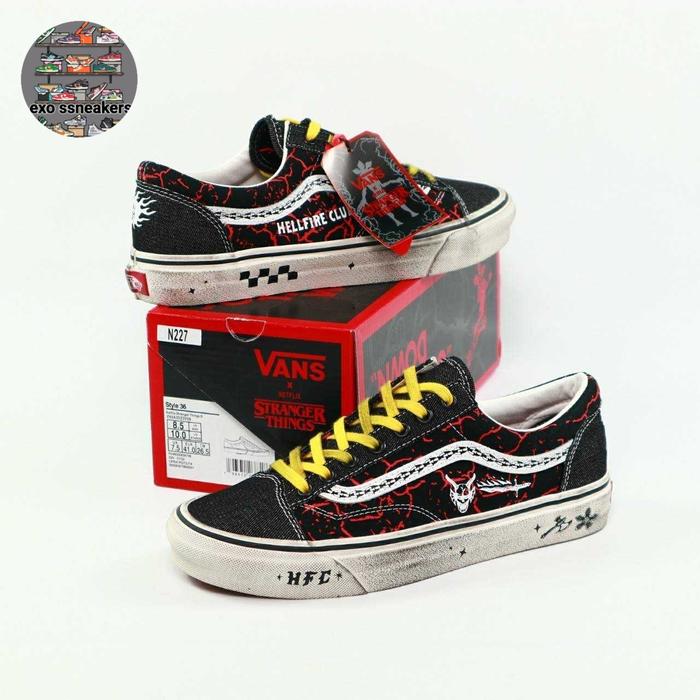 Sepatu Vans Old Skool x Stranger Things “Hellfire Club”