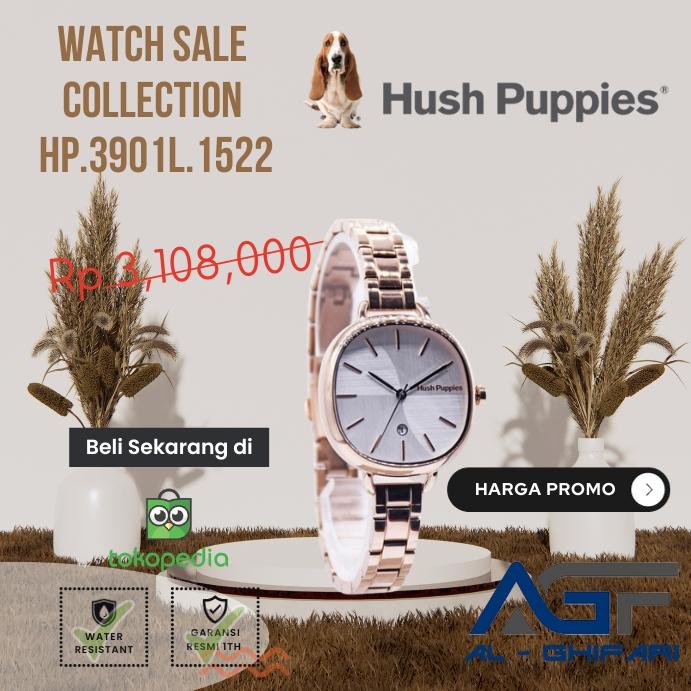 Jam tangan wanita Hush Puppies HP.3901L.1522 original