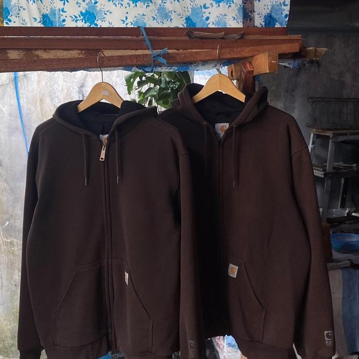 hoddie carhartt rain defender brown original preloved
