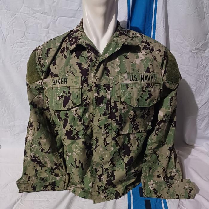 Kemeja BDU PDL Loreng AOR Digital US Navy Amerika full patch