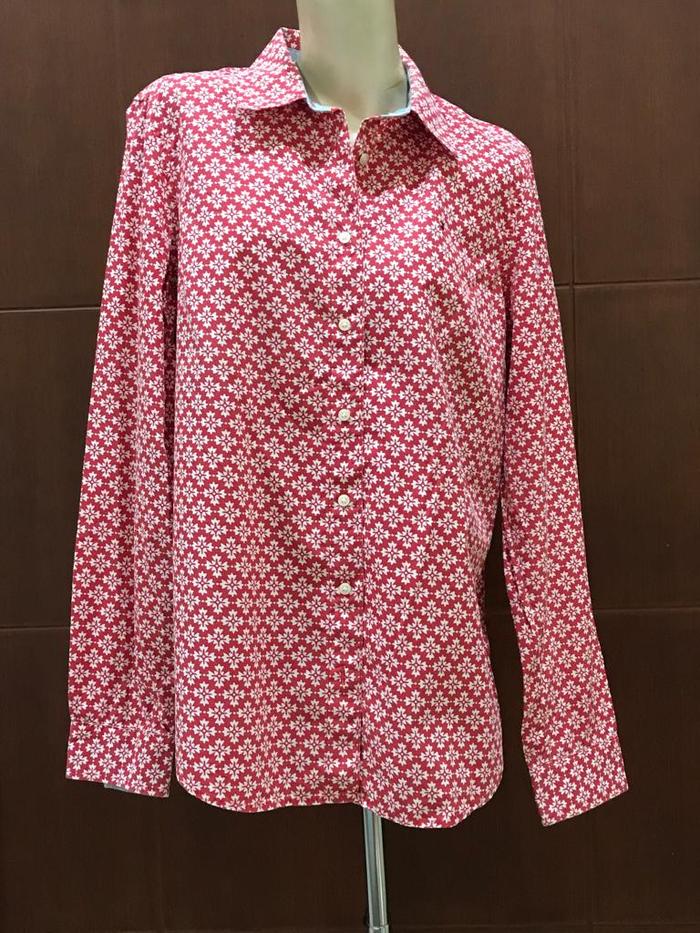 BLOUSE TOMMY HILFIGER ORIGINAL PRELOVED BAHAN COTTON WARNA MERAH SZ L