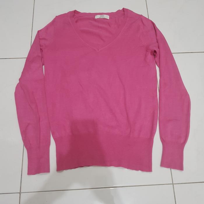 preloved/second atasan rajut pink Marks n Spencer original