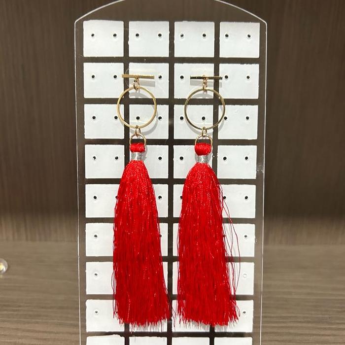 Anting merah/Anting rambut merah/Anting fashion/Anting wanita