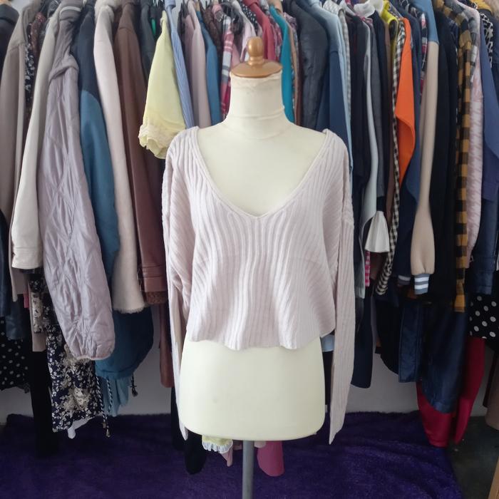 Milky Brown Knitwear Crop Top by GRL