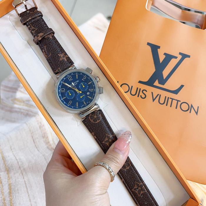Louis Vuitton Terbaru / Jam Analog / Crono Aktif / Tanggal Aktif