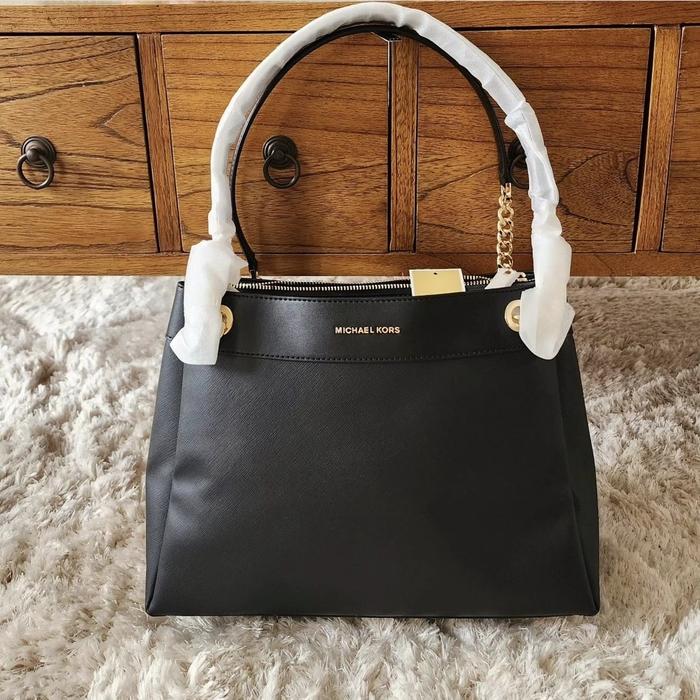 tas wanita mk lori medium chain shoulder tote ej