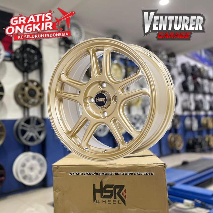 Velg Mobil Honda GENIO Ring 15 NX SPO 347 HSR R15X65 H4X100 ET42 GOLD