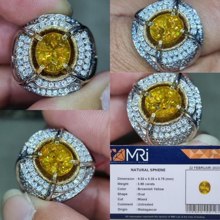 Natural Sphene 3.98cts memo MRI