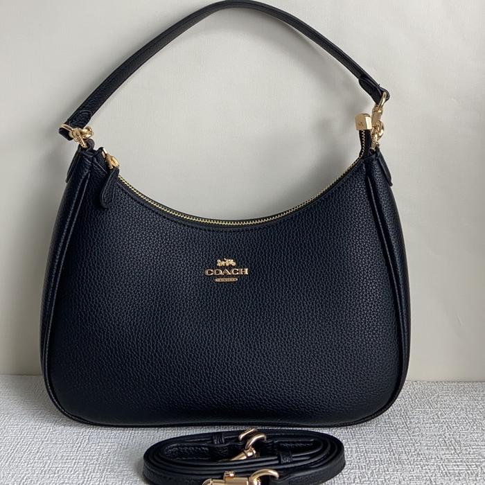 Tas Coach Teri Large Hobo Shoulder Leather Black