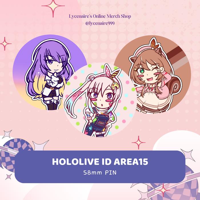 Pin Badge - Hololive ID (Moona, Iofi, Risu)