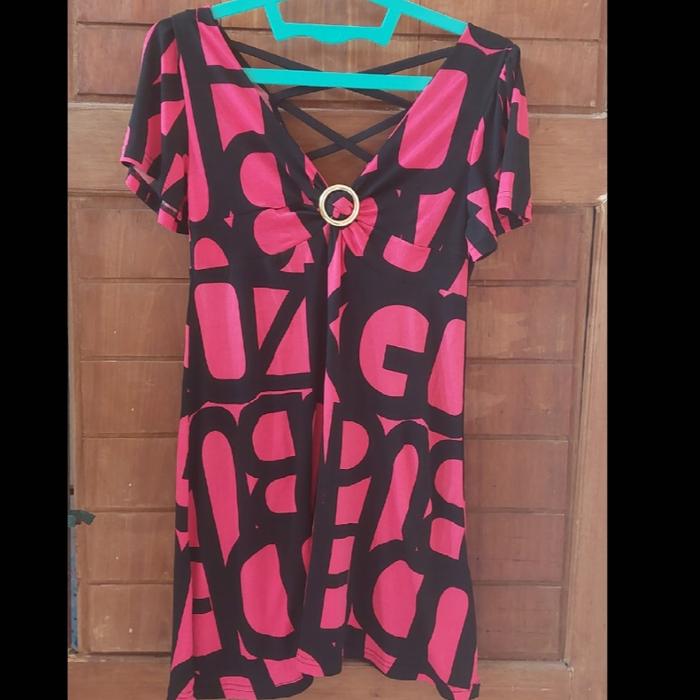 dress pesta cornflake fuchia