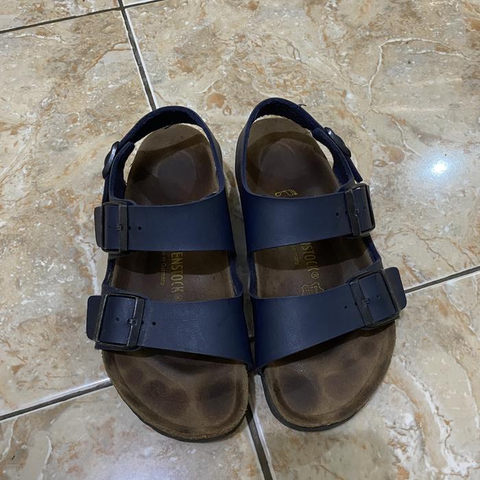 Preloved Birkenstock Milano Sandal 37 Navy Sendal Rilex Myfeet