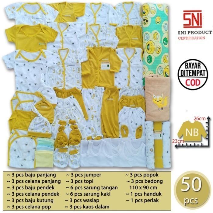 50Pcs Baju Bayi Setelan Lengan Panjang Kutung Pendek Gift Newborn LM