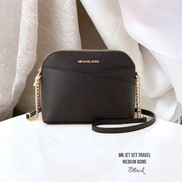 tas wanita mk medium dome crossbody black jb