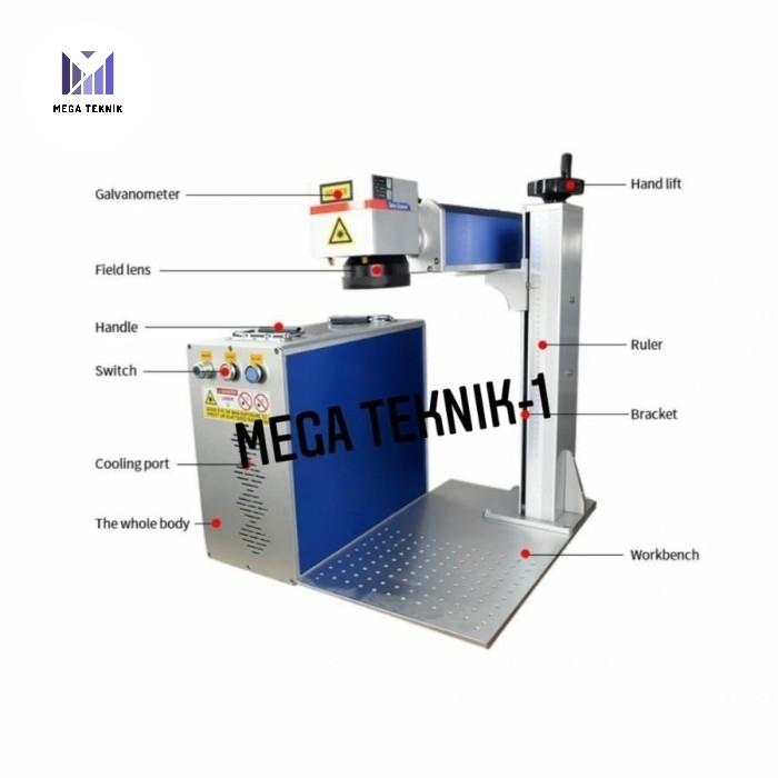 Mesin Laser Marking Power 30 tt For Engrave l logam + Rotator(rotary)