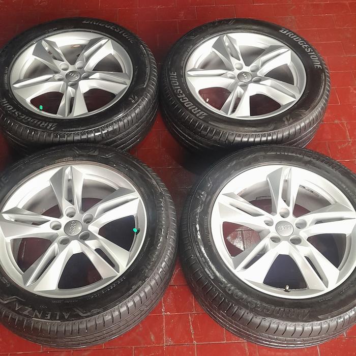 Velg oem audyQ3 R18 pcd 5*112 plus ban 90% bridgestoen alenza 001A.4pc