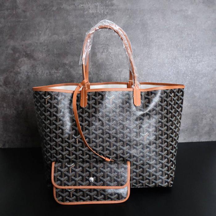 bag Goyard tas st louis tote PM in black/tan