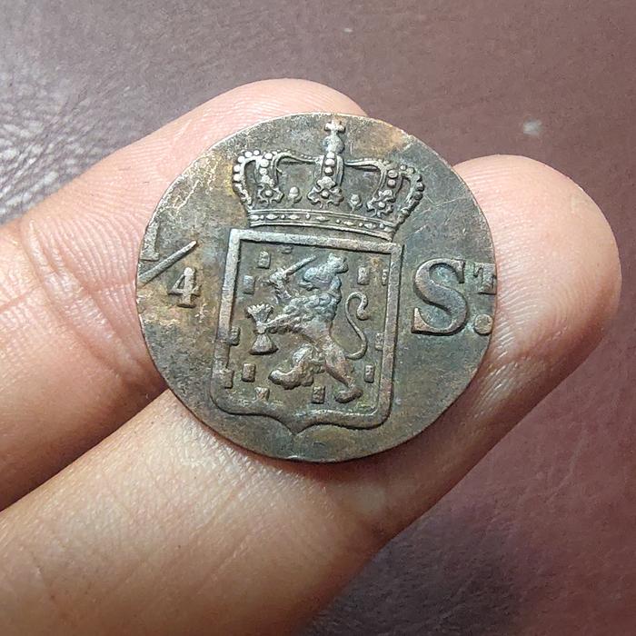 1/4 stuiver 1836 netherland indie