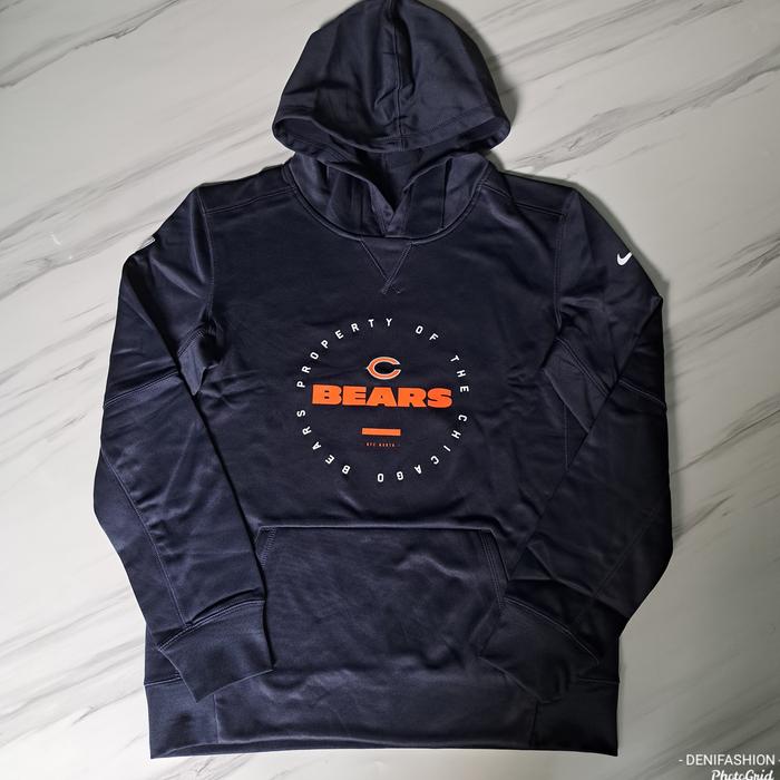 Jaket Anak Laki Laki 11-13 Tahun Original Nike NFL CHICAGO BEARS Navy Hoodie
