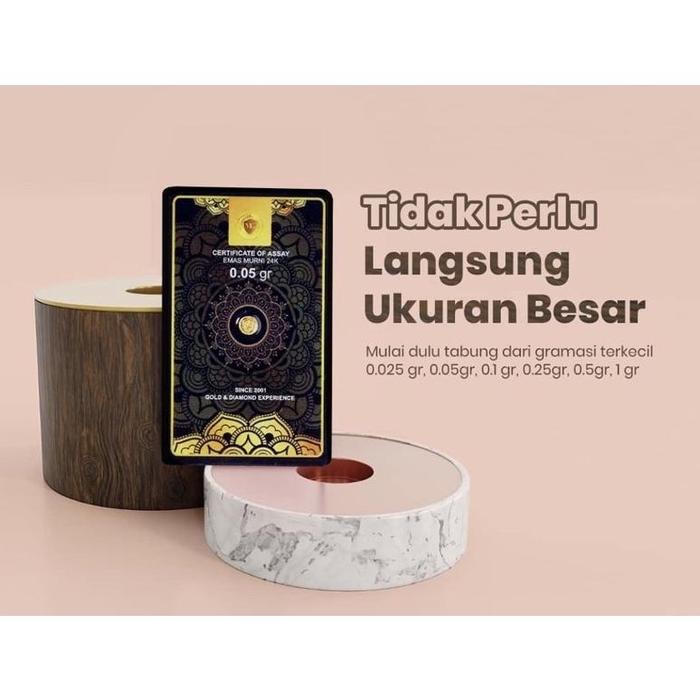 Logam Mulia Emas Minigold Mini Gold 0.025 Gram Black Series 24K Bisa