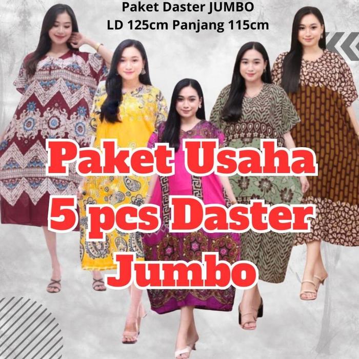 New Paket Usaha Daster Jumbo Isi 5 Daster Jumbo 100Rb Dapat 5 Daster
