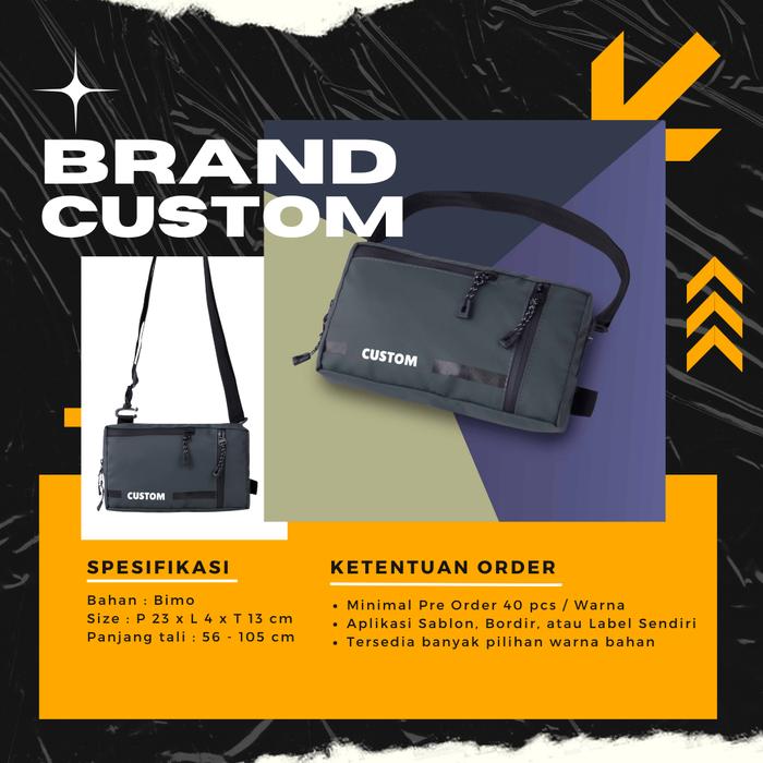 Custom Gantungan HP Dompet Pria Tas Kecil Phone Wallet Kalung Leher