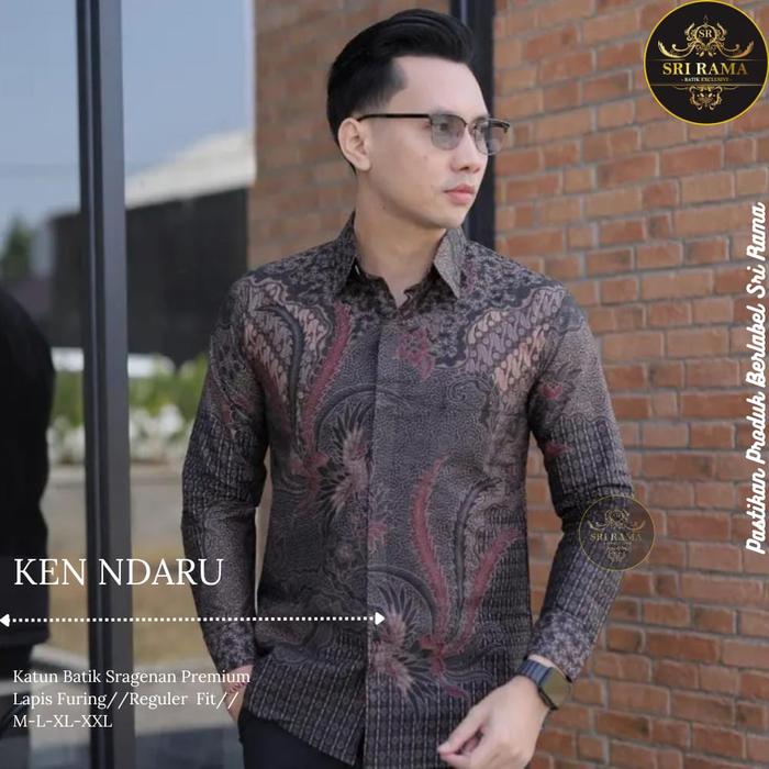 Ken Ndaru Kemeja Batik Pria Full Furing Bahan Katun Halus High Quality