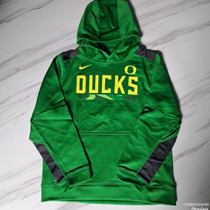 Jaket Anak Lak Laki Hijau 11-15 Tahun Original Nike OREGON DUCKS Hoodie Size.L
