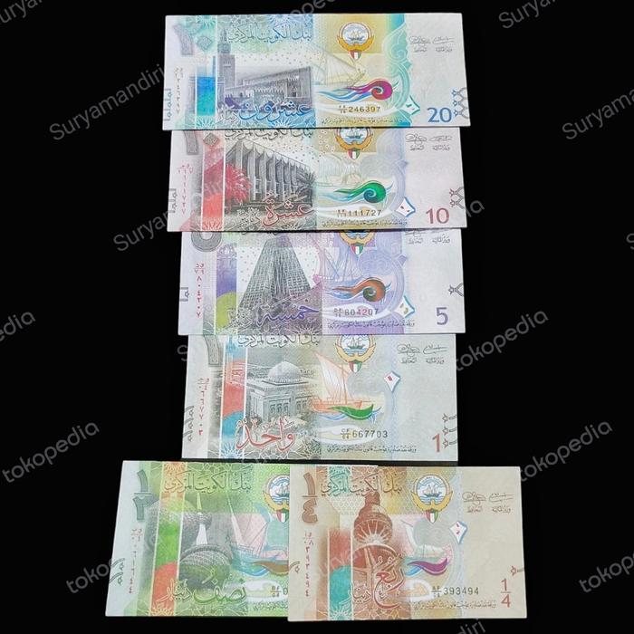 Set Uang Dinar Kuwait (2014~) Souvenir Replika