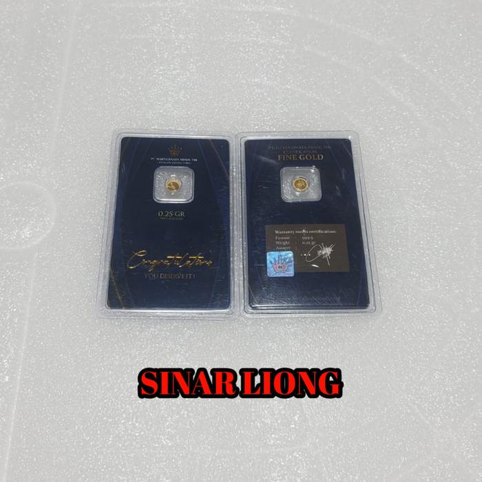 Emas logam mulia lm hartadinata congratulations 0,25 gr 0.25 gram