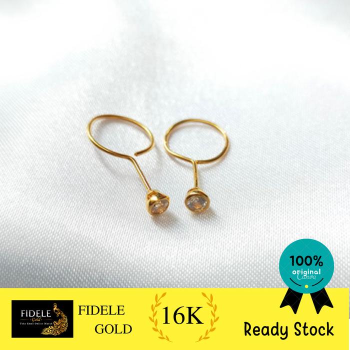 Anting toge tauge emas 700 emas asli murni toko emas anting bayi