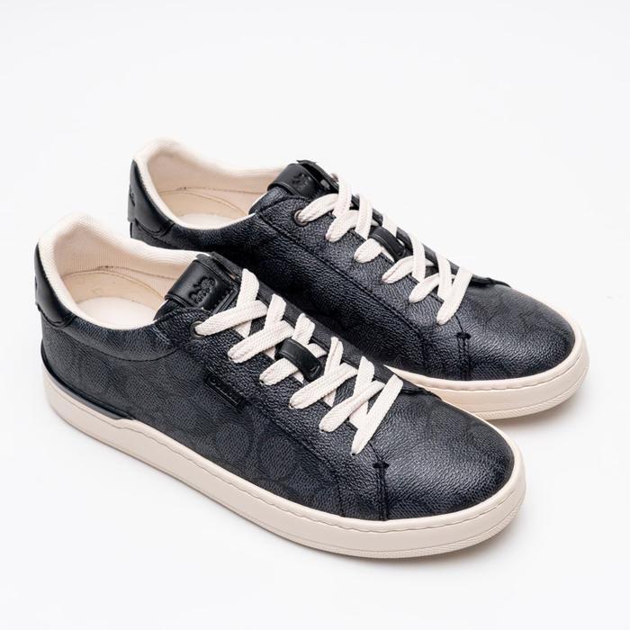 Coach Lowline Luxe Low Top Sneaker Women Charcoal Black