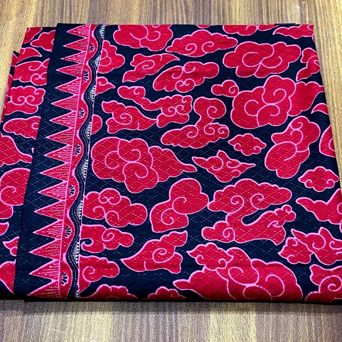 kain batik bahan dobby motif mega mendung