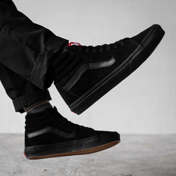 Vans Sk8-Hi Black Black Suede Classic Original