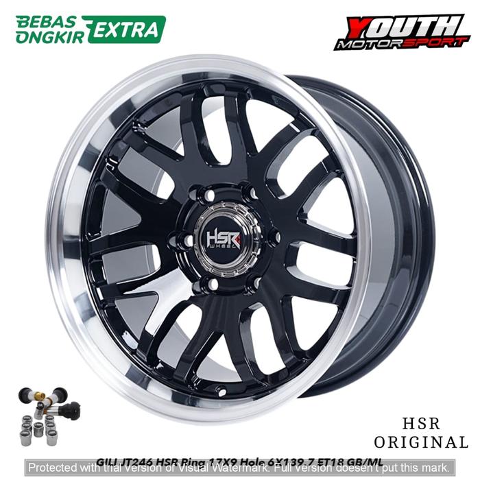 Paket Velg Dan Ban Mobil Ring 17 Pajero Fortuner HSR GILI JT246 Celong