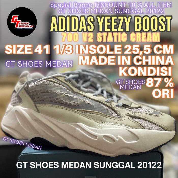 Adidas yeezy boost 700 V2 static cream size 41 1/3 insol 25,5 cm china