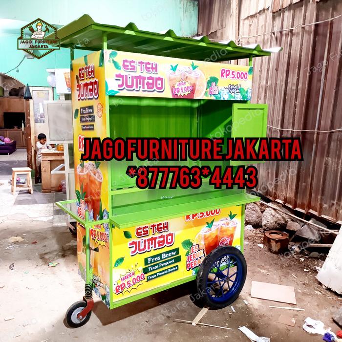gerobak es jeruk peras, teh solo Besi