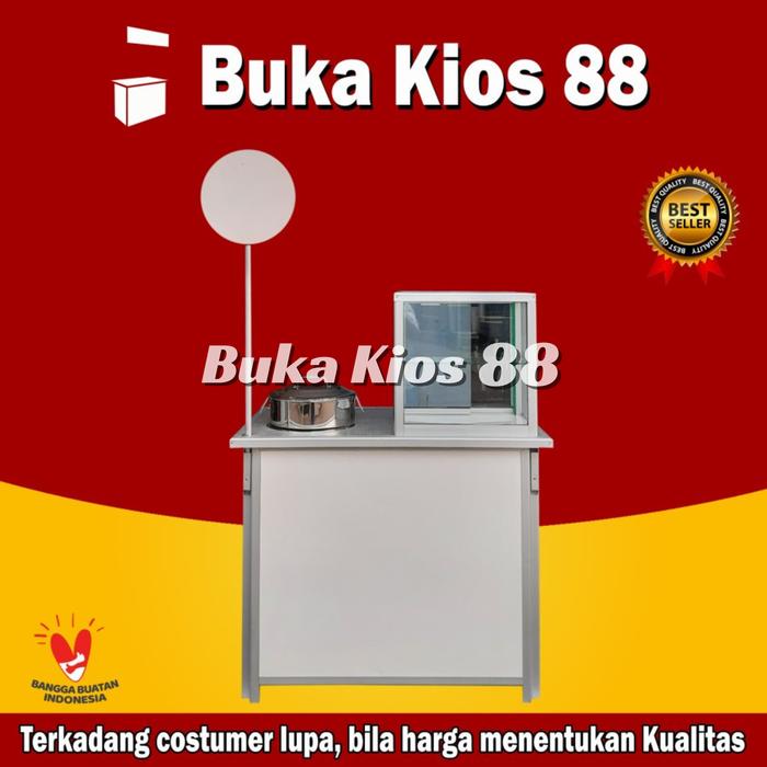 Booth Portable polos + Etalase + Dandang Bakso P. 100 L.60 T. 80