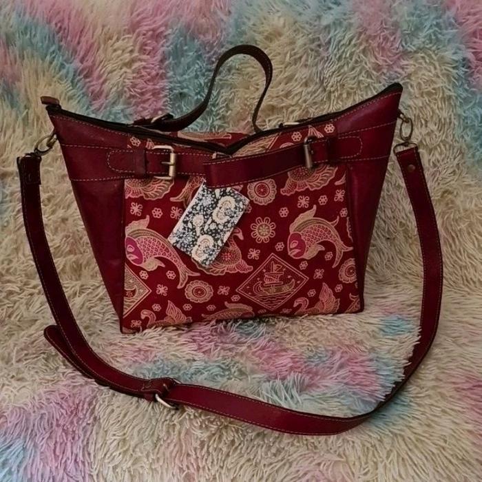 TAS KULIT ASLI NN ETNIK BATIK ORI