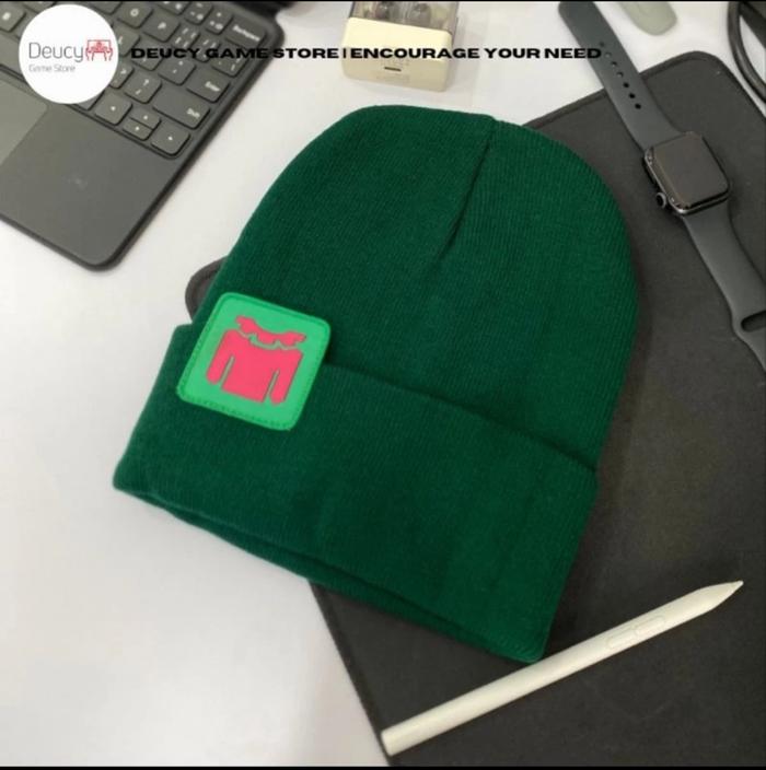 Beanie Valorant Killjoy Cosplay Kupluk Hijau Valorant Killjoy Cosplay