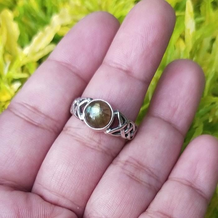 Emban Cincin Ring Perak Silver Bali Asli 925 Kepang Jalin Pelintir