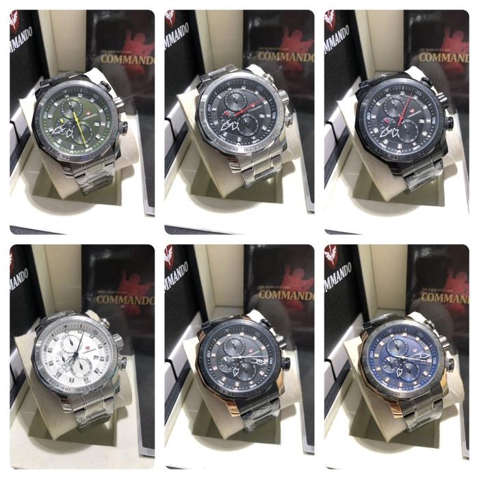 JAM TANGAN PRIA COMMANDO 7006 CM 7006 RANTAI CHRONO ORIGINAL