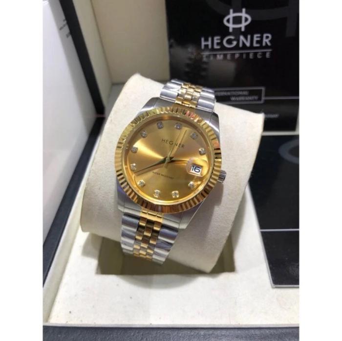 JAM TANGAN ANALOG PRIA HEGNER 1703 HW 1703 HW1703 SILVER GOLD ORIGINAL