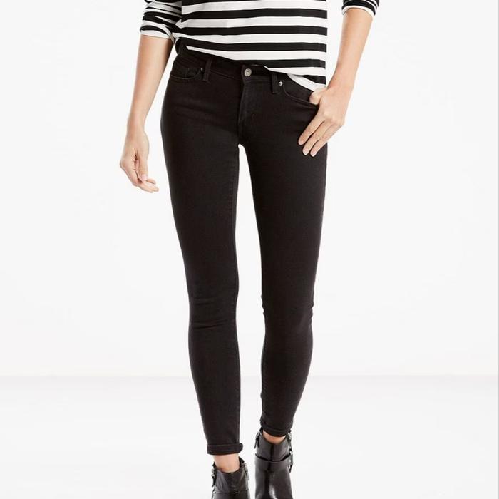 Levi Skinny Soft Black Jeans Levi 711 Black Skinny Authentic 100%